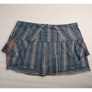 Blue Lucky in Love Stamp It tiered ruffled tennis skirt Large